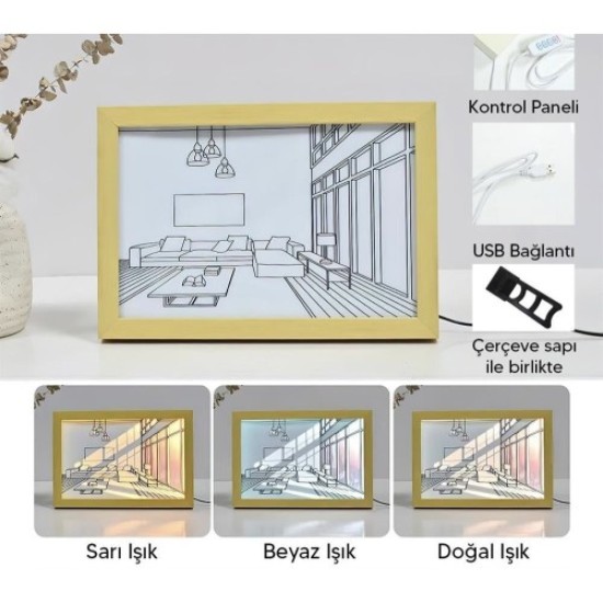 Işıklı Retro Tablo Işıklı Retro Tablo
