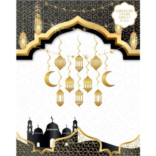 Ramazan Tavan Süsü 10'lu Metalize Gold Ramazan Tavan Süsü 10'lu Metalize Gold