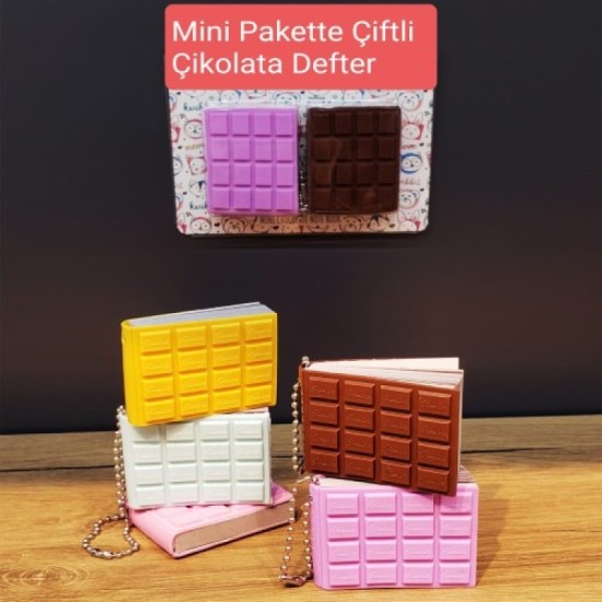 Mini Çiftli Çikolata Not Defteri Mini Çiftli Çikolata Not Defteri