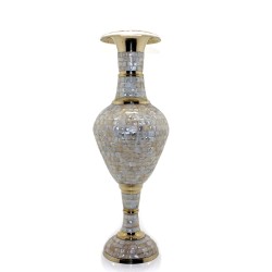 Pirinç Sedefli Vazo 35 Cm 
