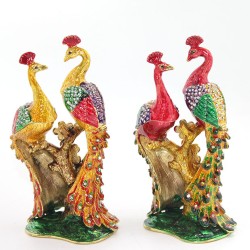 Swarovski Taşlı Tavuskuşu Figürü