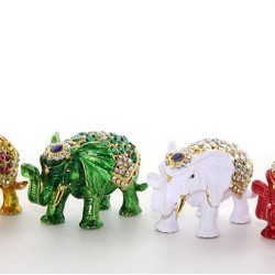 Swarovski Taşlı Tekli Fil Figürü Model 7