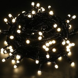 5m Boncuk Lamba Gün Işığı 8 Fonksiyon 100 Led Fişli Siyah Kablo