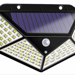 Solar Hareket Sensörlü Duvar Lambası 100 Led 