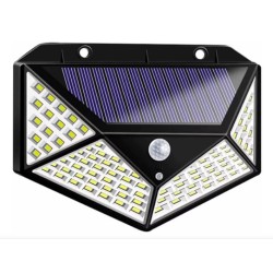 Solar Hareket Sensörlü Duvar Lambası 100 Led 