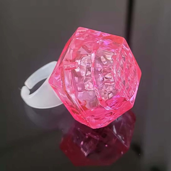 Kristal Tasarımlı Led Işıklı Pembe Yüzük Kristal Tasarımlı Led Işıklı Pembe Yüzük