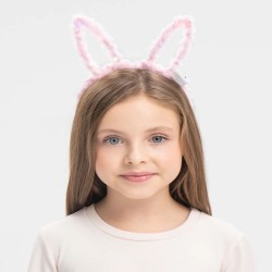 Led Işıklı Peluş Tavşan Kulak Taç Pembe 