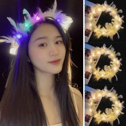 Led Işıklı RGB 3 Fonksiyonlu Otrişli Parti Tacı Renkli 