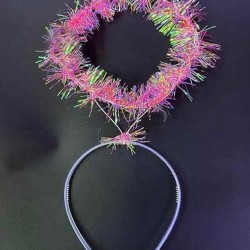 Pembe Metalize Melek Hare Taç 