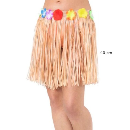 Saman Renk Püsküllü Hawaii Luau Hula Etek Saman Renk Püsküllü Hawaii Luau Hula Etek