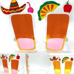 Sombrero Hawaii Fiesta Meyve Figürlü Gözlük