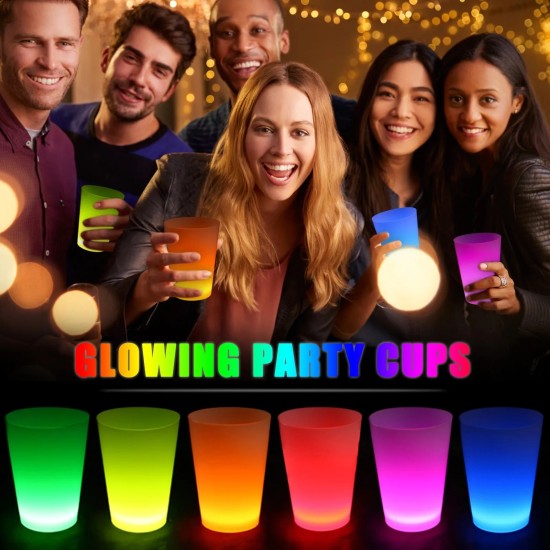 Glow Partisi Bardakları 6 Renk 6 Adet Glow Partisi Bardakları 6 Renk 6 Adet