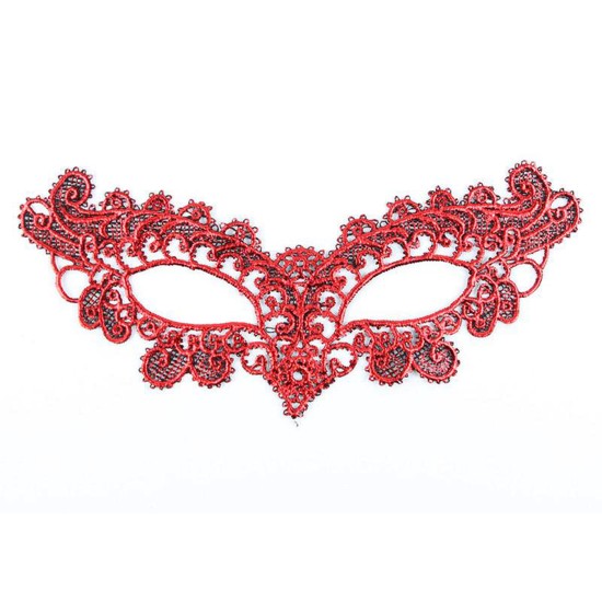 Kırmızı Dantel Masquerade Maskesi 6 No Kırmızı Dantel Masquerade Maskesi 6 No