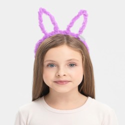 Led Işıklı Peluş Tavşan Kulak Taç Lila