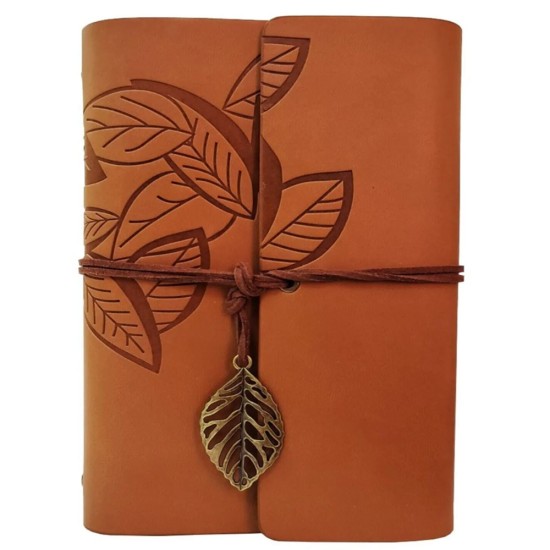 Deri Yaprak Desenli Defter Deri Yaprak Desenli Defter