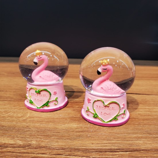 Mini Işıklı Flamingo Kar Küresi Mini Işıklı Flamingo Kar Küresi
