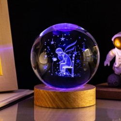 Küçük Prens Tasarımlı Işıklı Cam Küre
